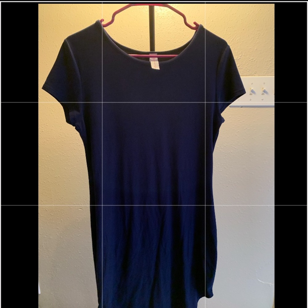 Blue mid length dress